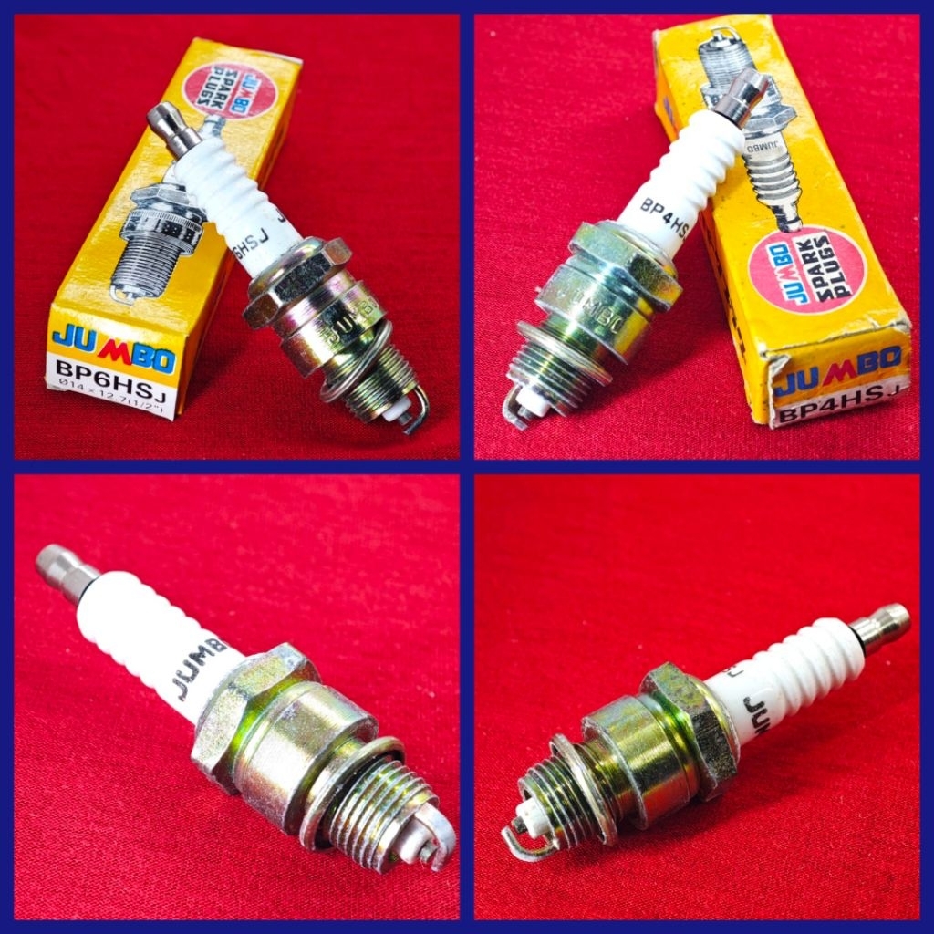 MESIN JUMBO SPARK PLUG กล่องสีเหลือง 2T BP4HS-J BP6HS-J BP4HS BP6HS 2 จังหวะ 2 จังหวะสั้นด้ายยาว bp4