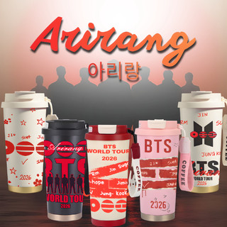 BTS ARIRANG 2026 COMEBACK WORLDTOUR Tumbler 500ml Stainless Steel SUS 316 Merchandise Unofficial BTS Army