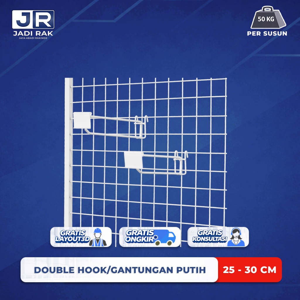 GANTUNGAN BOME A RACK - ตะขอคู่ - Minimarket Shop Display Rack Hanger | วัสดุที่แข็งแรงและแข็งแรง