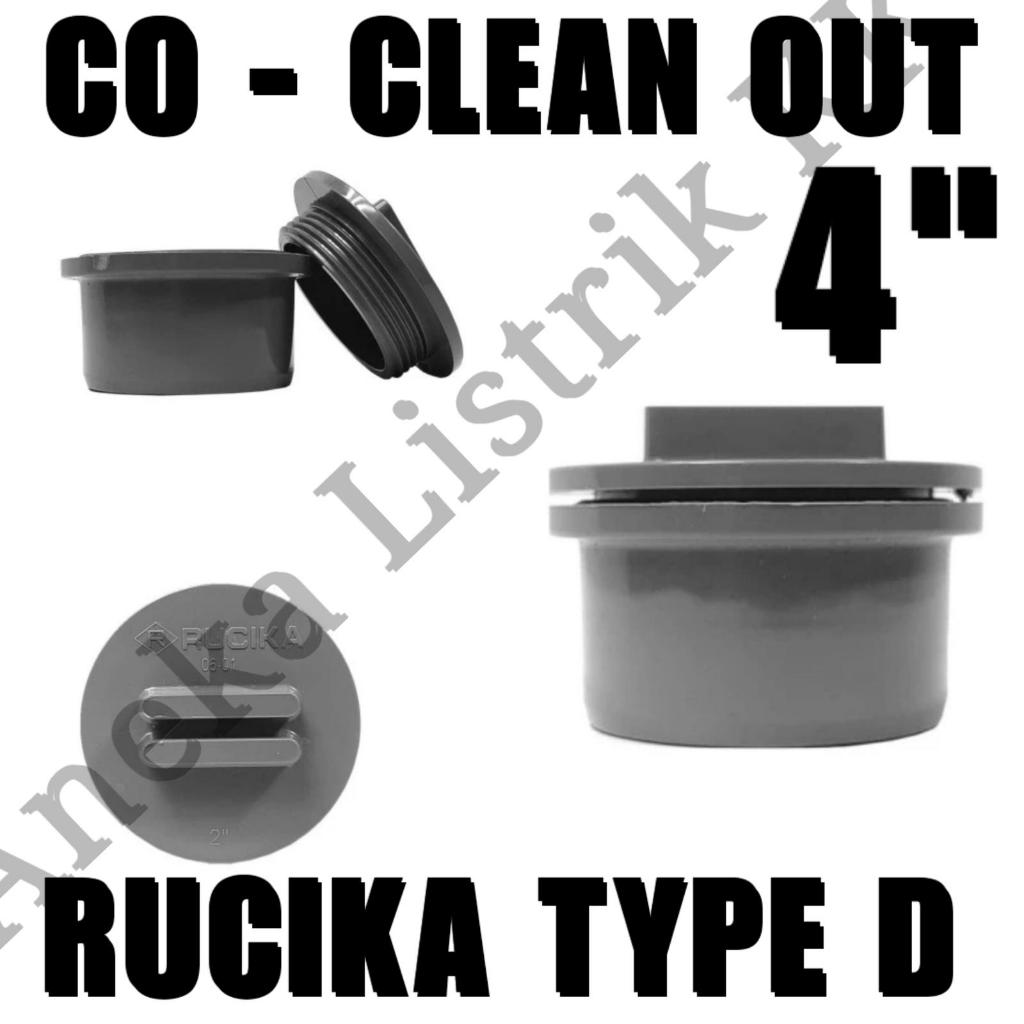 RUCIKA CONNECTION CLEAN OUT D 4INCH CO 4" 4" นิ้วฝาครอบถัง WC RUCIKA TYPE D