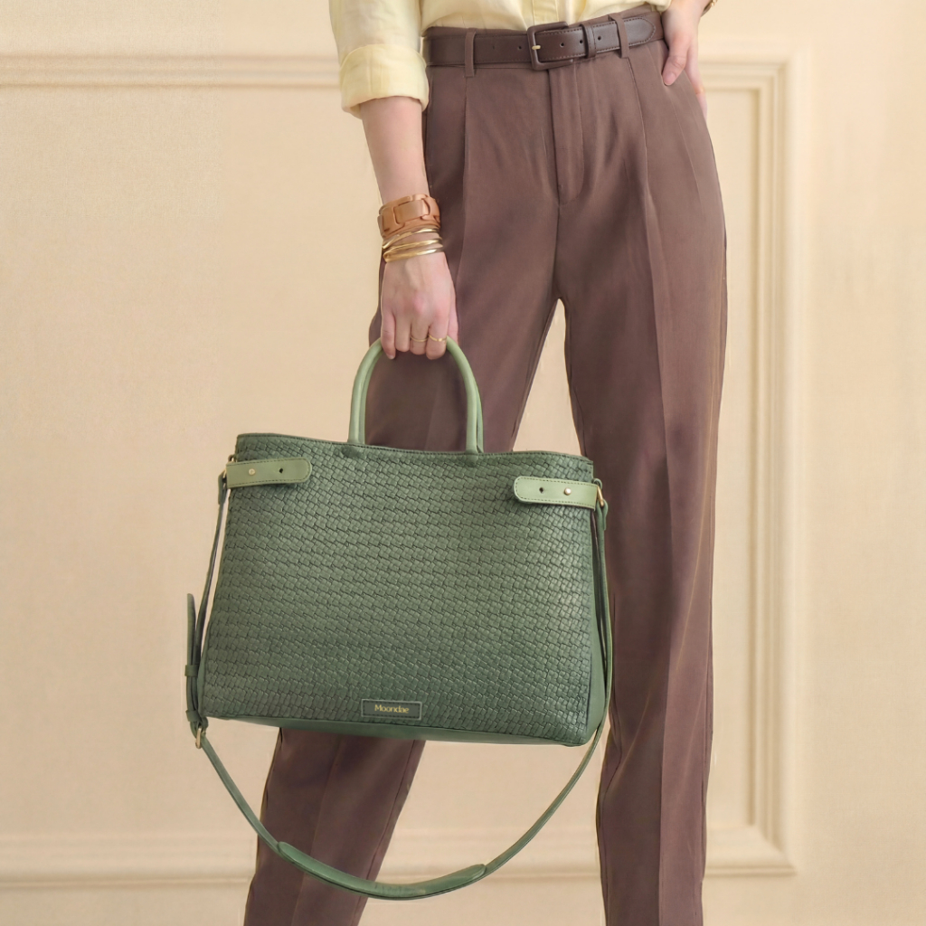 MOON DAE Hannam Tote Bag กระเป๋าหนังผู้หญิง Roman Premium Shopper Bag ขนาดใหญ่เหมาะกับแล็ปท็อปสไตล์เ