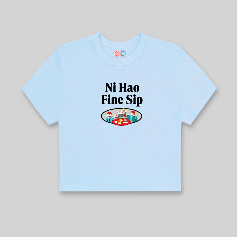 Ni Hao Fine Sip Baby Tee (สีน้ําเงิน)