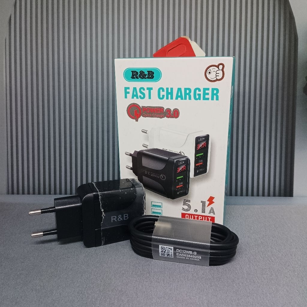 R&B 5.1A Micro IOS Fast Charger Dual USB
