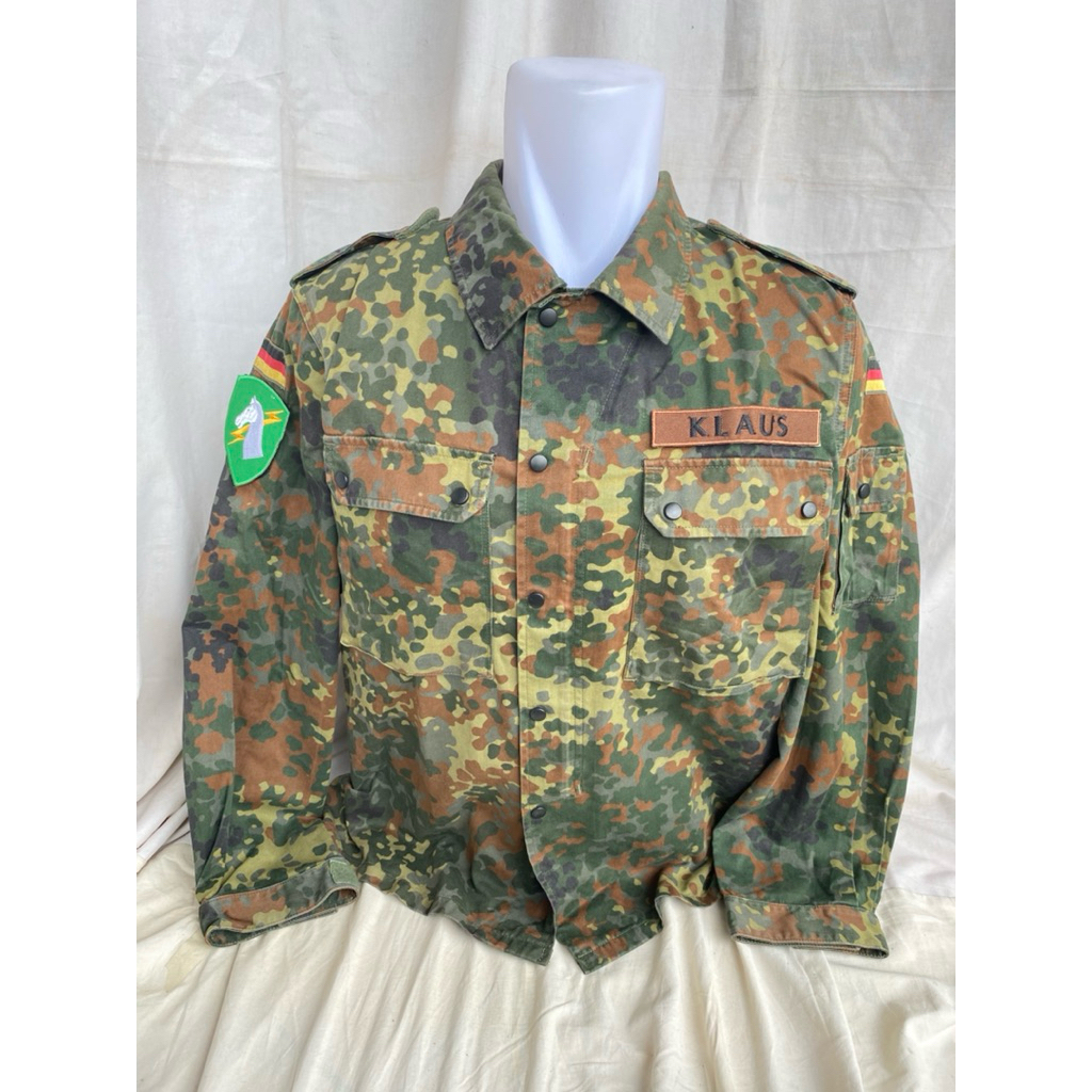 KEMEJA Original German Army Fleecktarn Camo BDU Shirt (31)