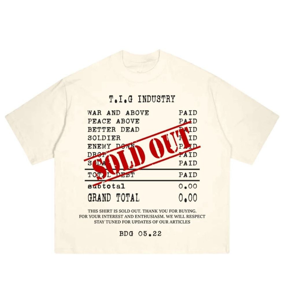 TIG BOXY FIT OVERSIZE PAID 24S เสื้อยืดผ้าฝ้าย