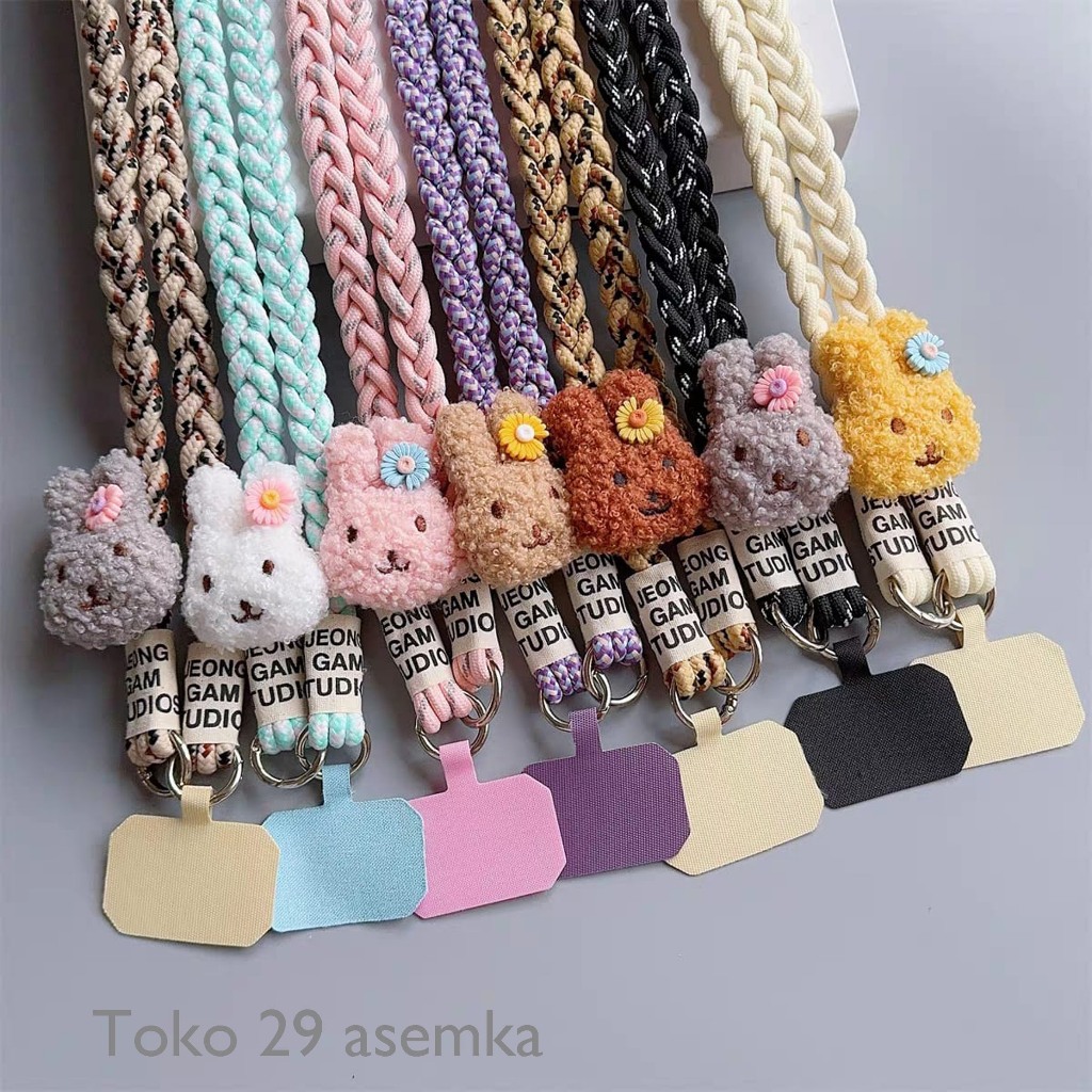 HP GANTUNGAN PHONE STRAP RABBIT DOLL STRAP MN-2237 อุปกรณ์เสริมสําหรับผู้หญิงและผู้ชาย GIRLS CELLPHO