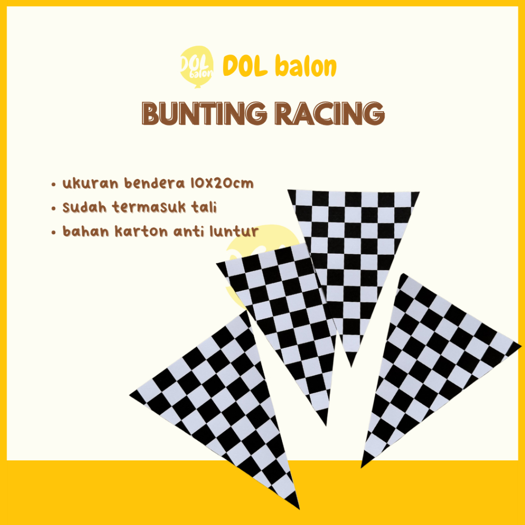 BUNTING FLAG RACING FLAG CAR RACING THEME