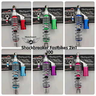 Shockbreaker Fastbikes 2in1 310MM Dan 330MM Beat Vario Mio Scoopy Tabung Atas Per Chrome Tabung Warna Variasi Motor - Shock Fastbikes Tabung Atas Variasi Motor Motorcycle