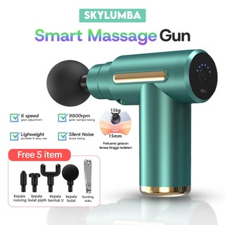 (FREE GIFT) Skylumba Pijat Getar Elektrik Massage Gun 4in1 Deep Tissue Muscle Therapy Portable USB Kabel - FG01