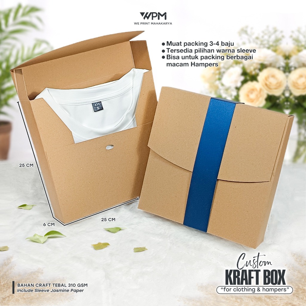 กล่องเสื้อผ้า KRAFT / กล่องผ้า / SWEETER / HIJAB ETC / กล่องแยก KRAFT