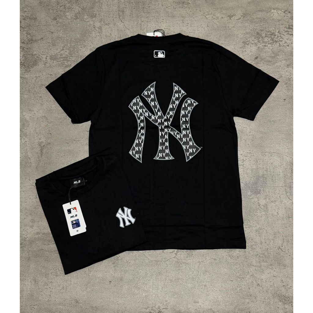 MLB Black White Emblem Premium Branded T-Shirt//โลโก้สีดําและสีขาว MLB T-Shirt//เสื้อยืดแบรนด์ผู้ชาย