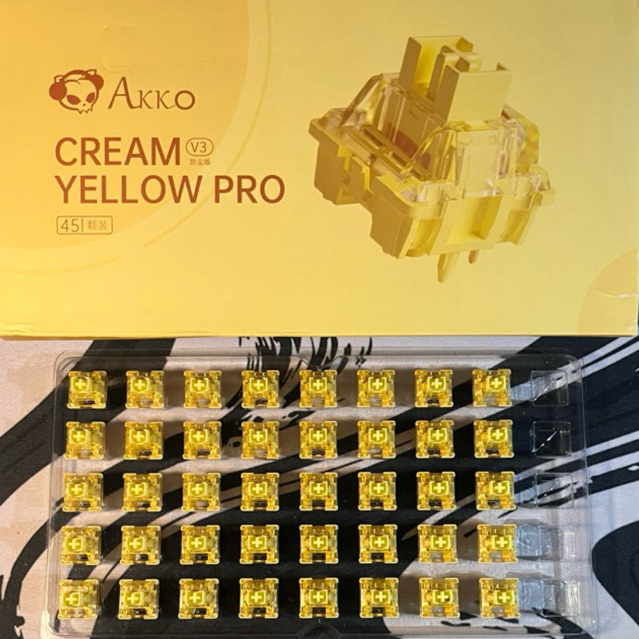 Akko Cream Yellow V3 Pro Linear 5 pin (40 ชิ้น) สําหรับคีย์บอร์ดแบบกลไก