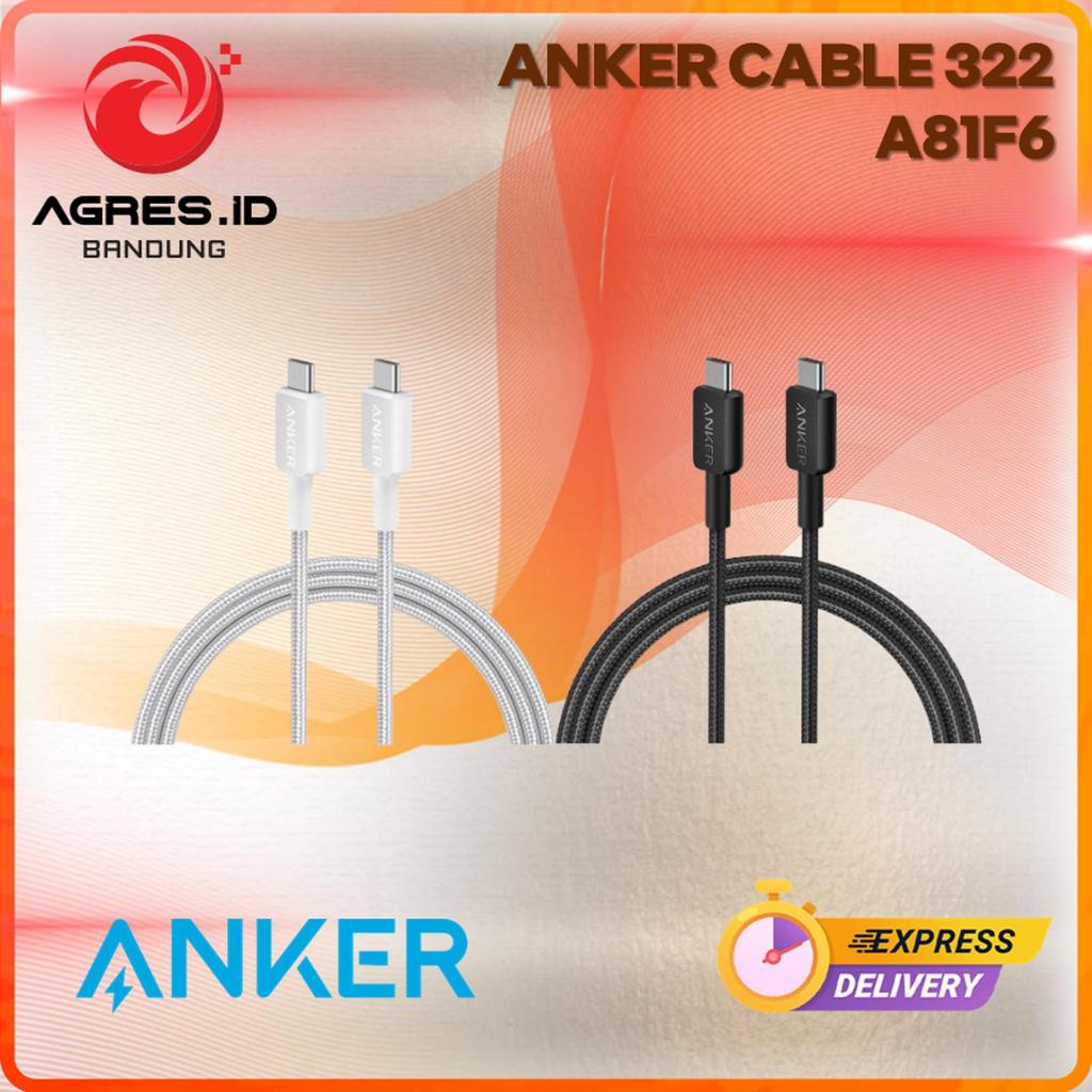 ANKER CABLE 322 USB-C TO USB-C 6FT BRAIDED A81F6