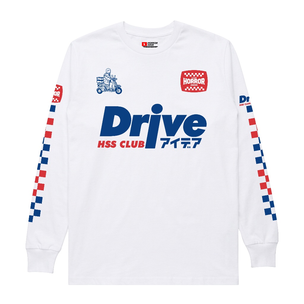 เสื้อยืด HORROR ISSUE LONG-SLEEVED | โลโก้สีน้ําเงิน | เสื้อยืดแขนยาว | เสื้อยืดแขนยาว