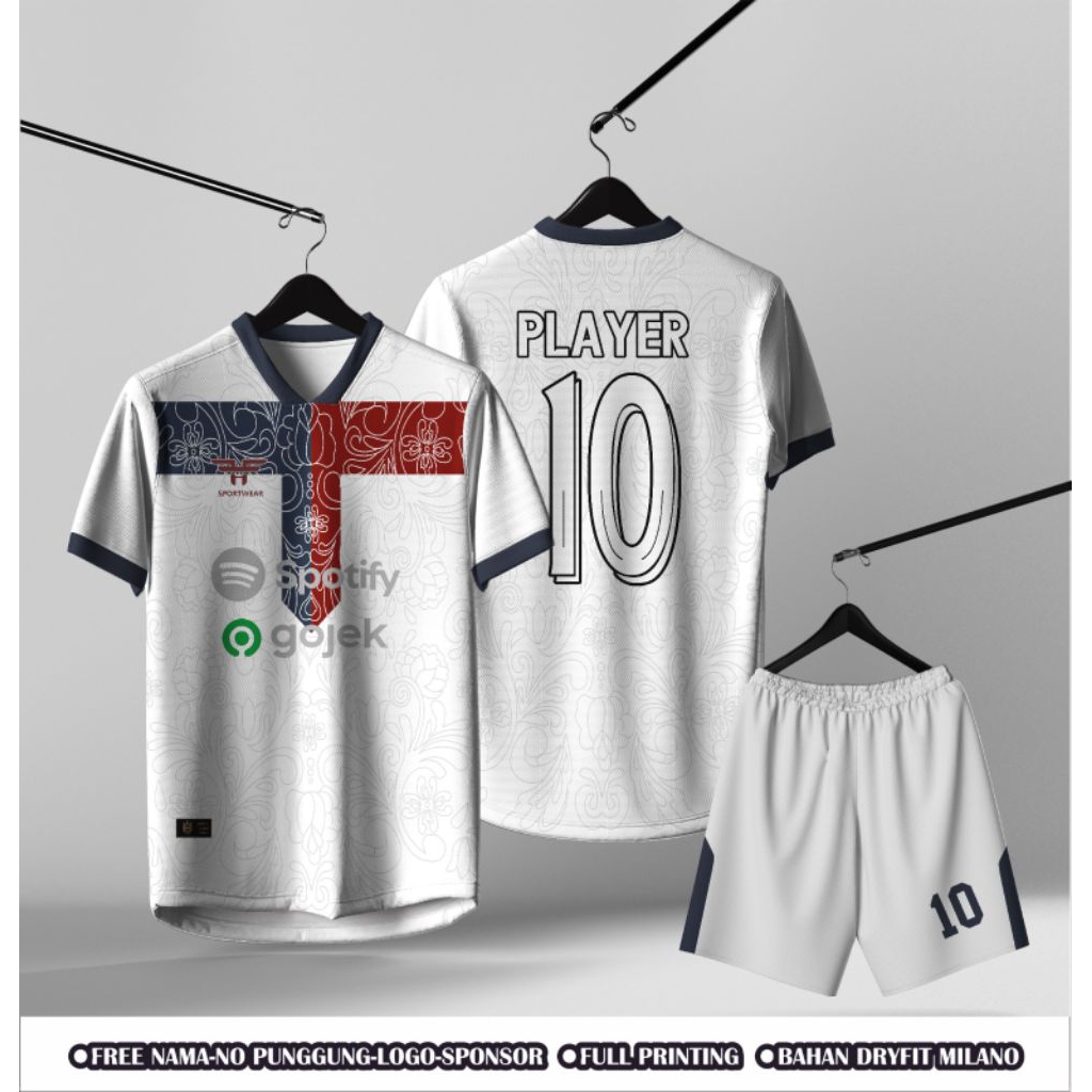 FUTSAL/SOCCER JERSEY พิมพ์เต็มการออกแบบที่กําหนดเองฟรีชื่อและหมายเลขด้านหลัง
