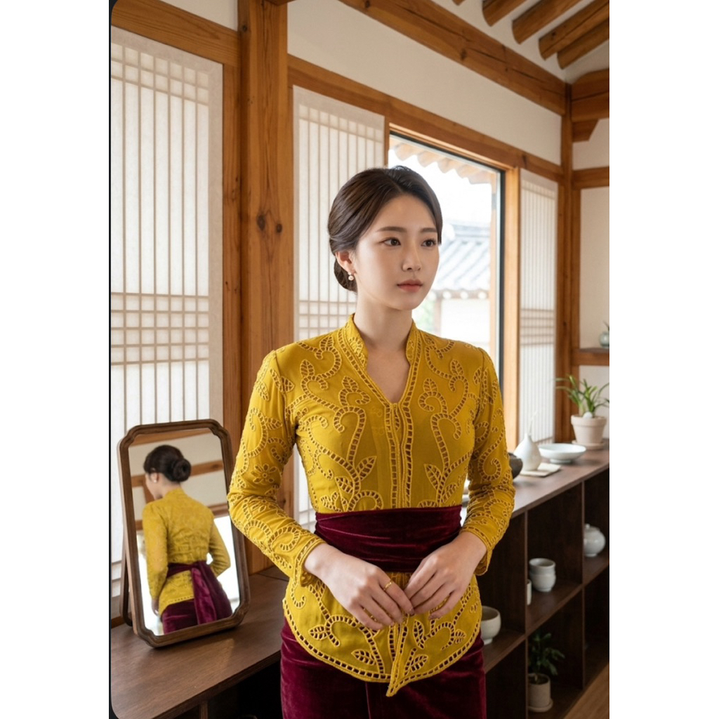 ชุดคอปกเซี่ยงไฮ้ Kebaya ไซส์ S-4XL