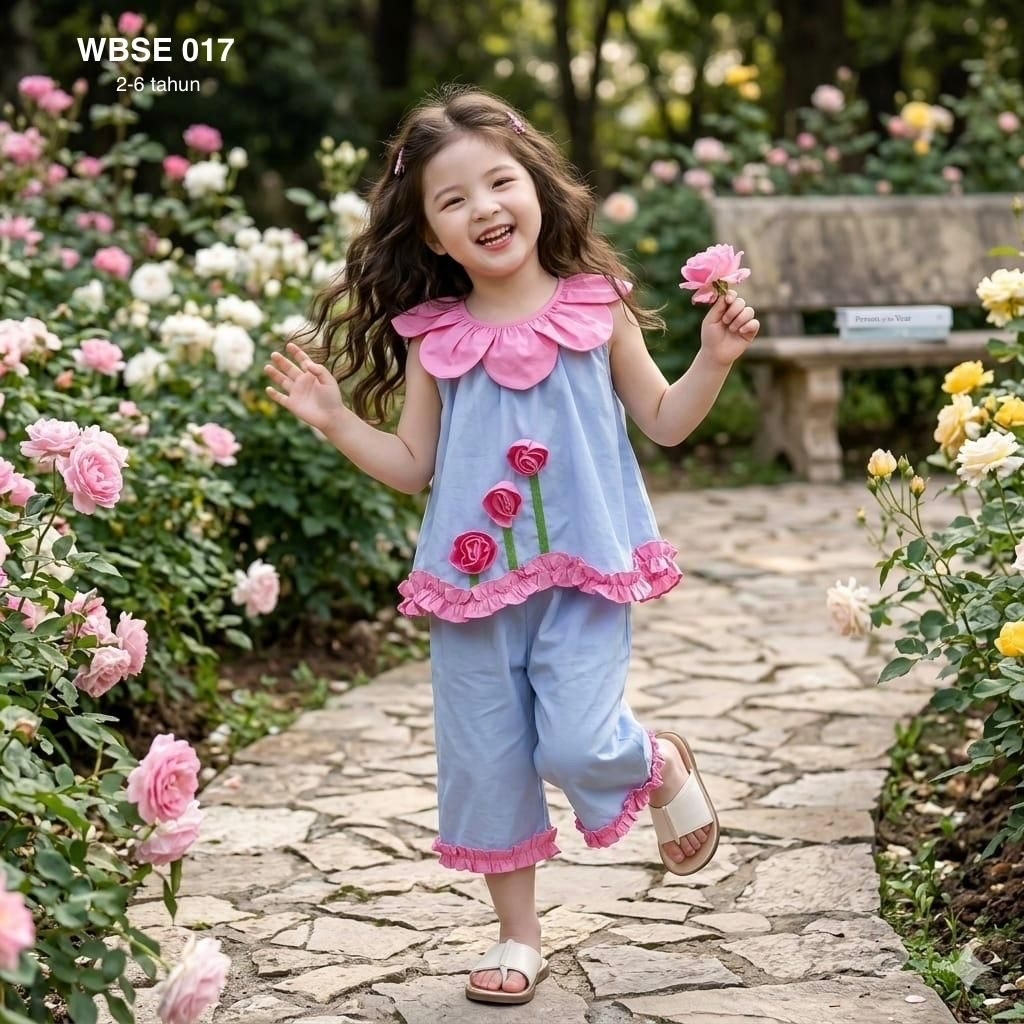 W3kids - ชุดวันพีซเด็กหญิงนําเข้าพร้อมแขนสั้นและกางเกงขายาว (WHOLESALE 5 ชิ้น @89rb)