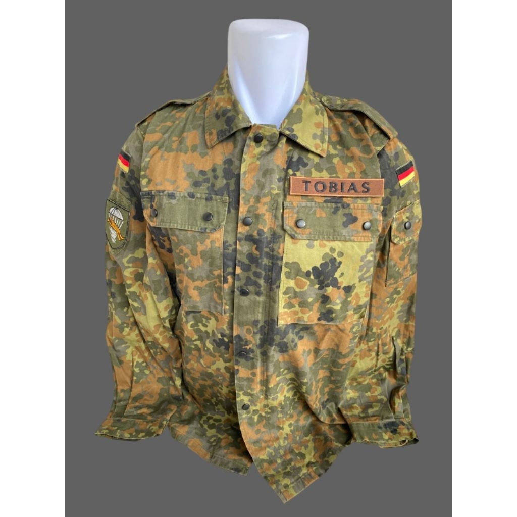 KEMEJA Original Army Army Fleecktarn Camo BDU Shirt Like New (40)