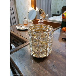 Brush Perhiasan Bulat Mini Box tempat perhiasan crystal jewelry holder accesoris serbaguna