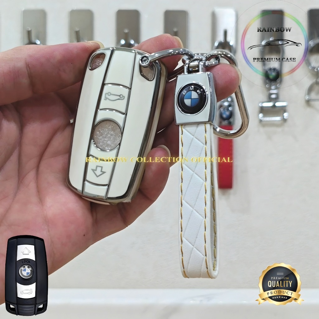ปลอกกุญแจรถ BMW รุ่น OLD Plug In BMW 320i X1 X5 X6 BMW 5 3 Series Z4 Premium Silver Edge