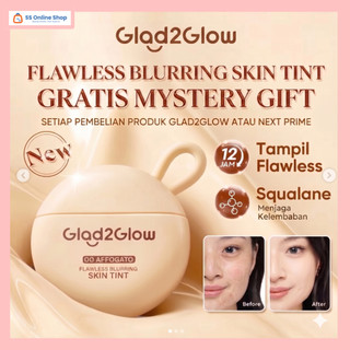 GLAD2GLOW Flawless Blurring Skin Tint 30g Cushion Foundation Makeup Natural Coverage Oil Control 12H + Free Gift