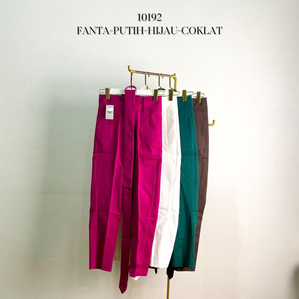522065 - 10192 COZY BANGKOK COZY PANTS 9012 ยาวฟรีเข็มขัดขนาด S-XL PREMIUM CASUAL PLAIN PANTS CASUAL