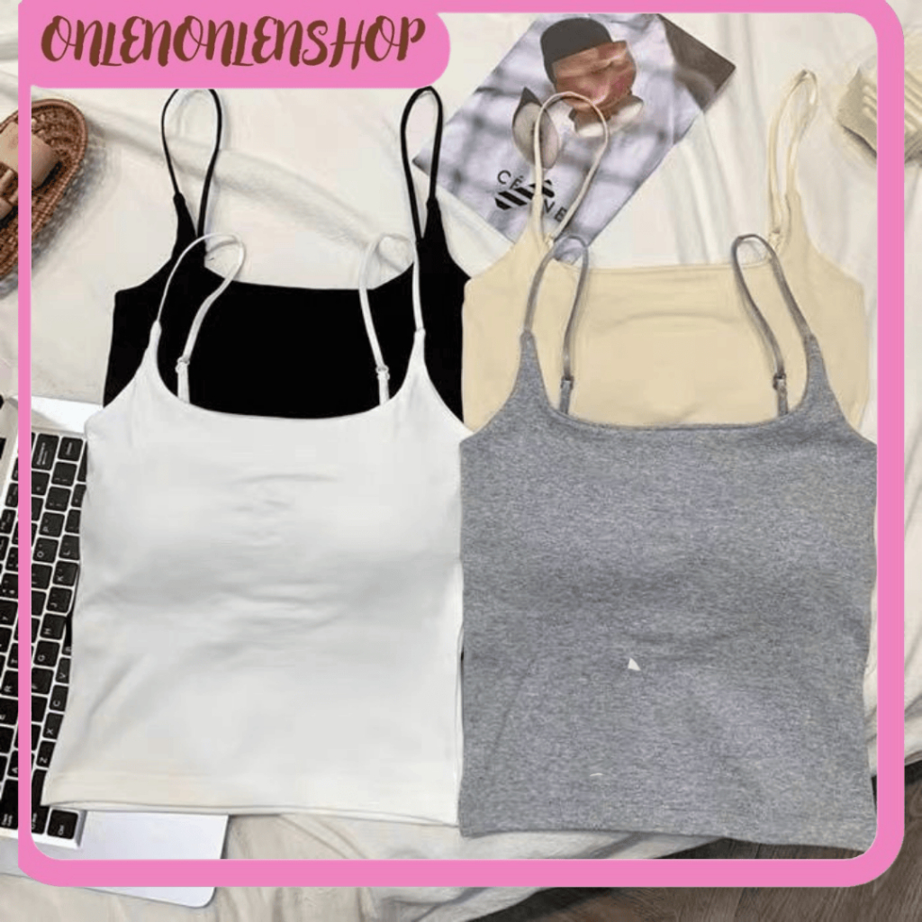 OOS B1643 แฟชั่น Tanktop Camisole ผู้หญิงโมเดิร์นโฟมสวมใส่สบายไม่มีลวดยืดหยุ่นเซ็กซี่