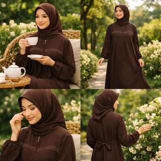 (TURUN HARGA) Gamis Cricle Airflow Terbaru 2026 / Gamis Model Payet Busui Freandly