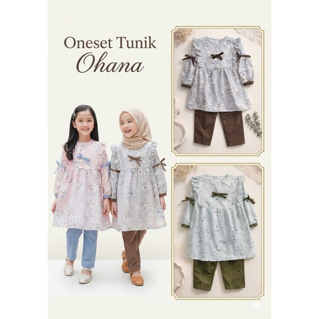 [DEWAKIDS20] ชุดเด็ก Tunic - ชุดกางเกง Ohana - ชุดเสื้อกางเกงเด็ก