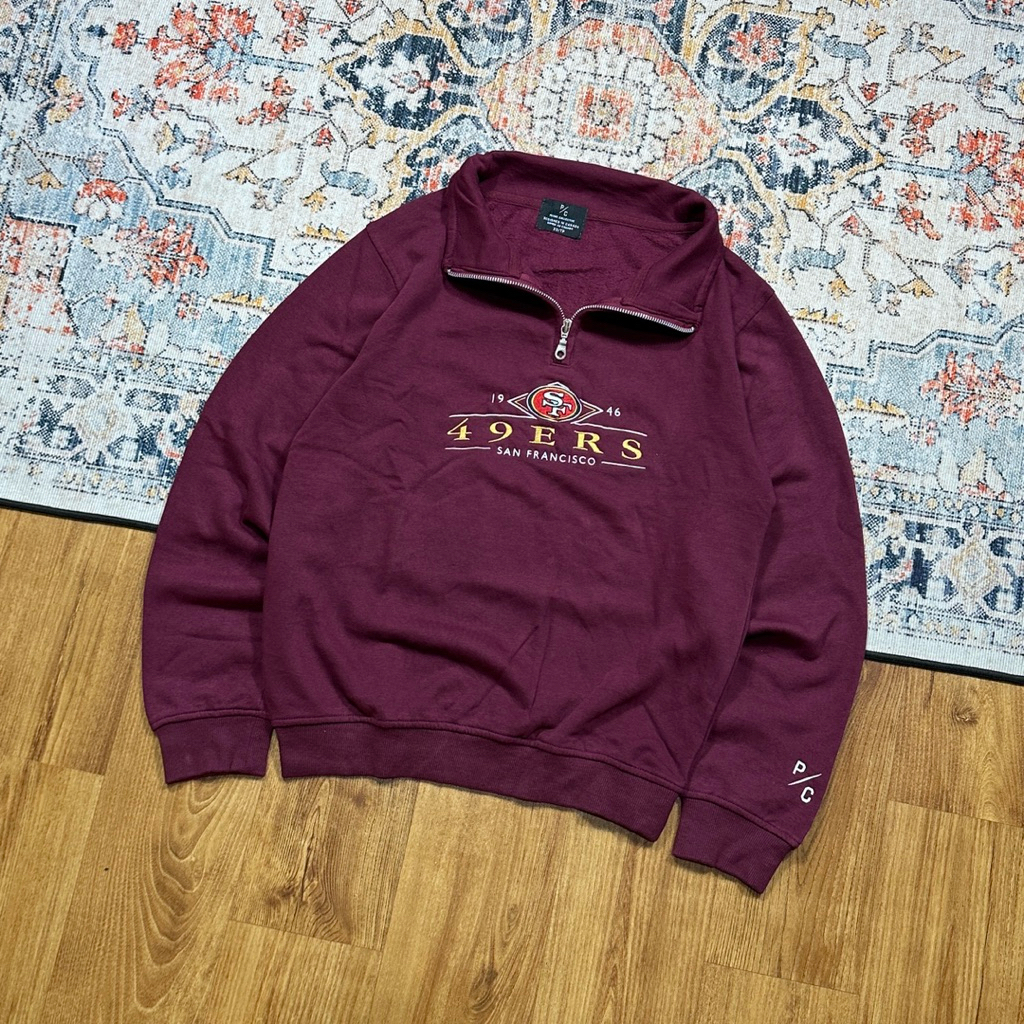 SF 49ERS ซิปครึ่ง CREWNECK