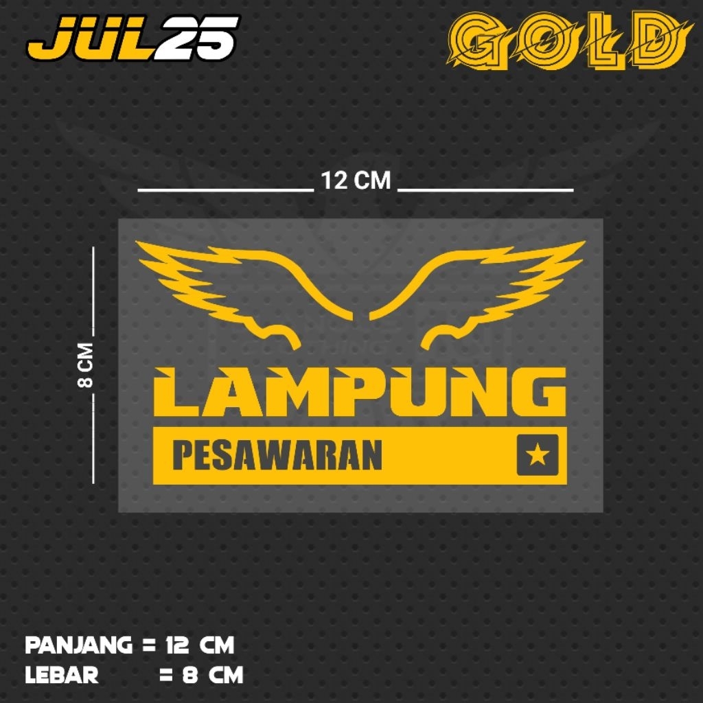 PESAWARAN WRITING CUTTING STICKER / JUL25 LMPG