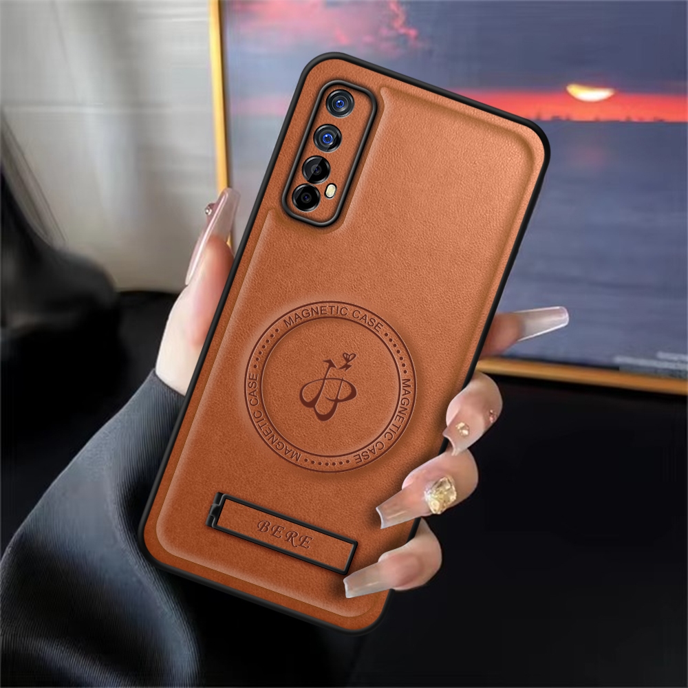 Realme 7, Narzo 20 Pro Case Leather Magnetic Standing Premium