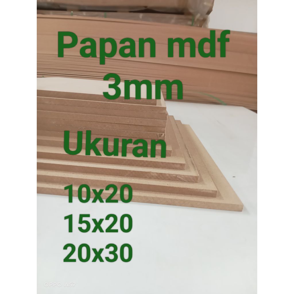 บอร์ด mdf 3mm ขนาด 10x20 15x20 20x30