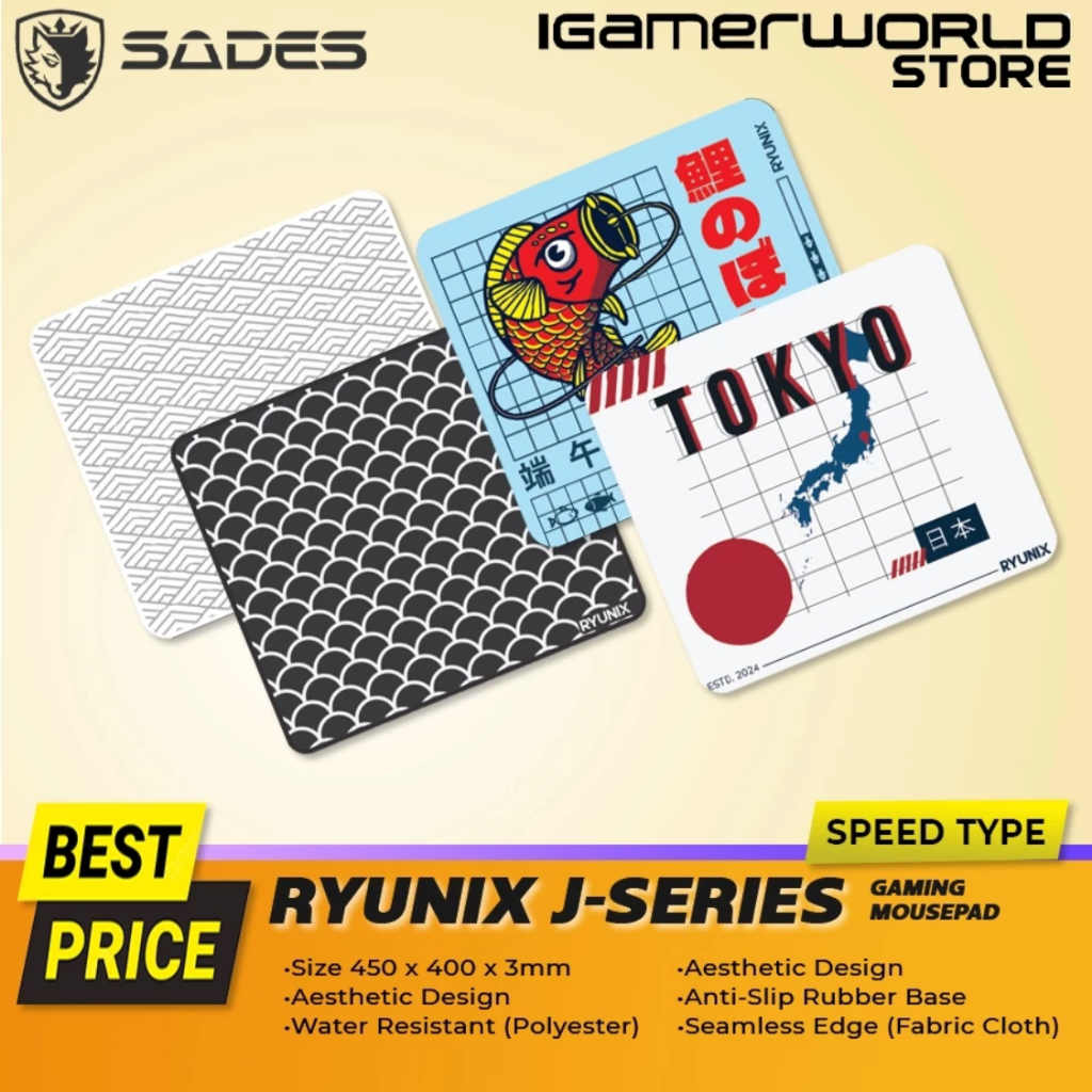 Sades Ryunix J Series / J-Series / Heire / Kibo / Koinobori / Tokyo Fabric Cloth Seamless Mousepad G