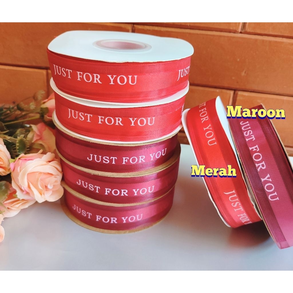 Just For You Organza Gift Ribbon - Just For You Ribbon Gift - Just For You Organdi Ribbon