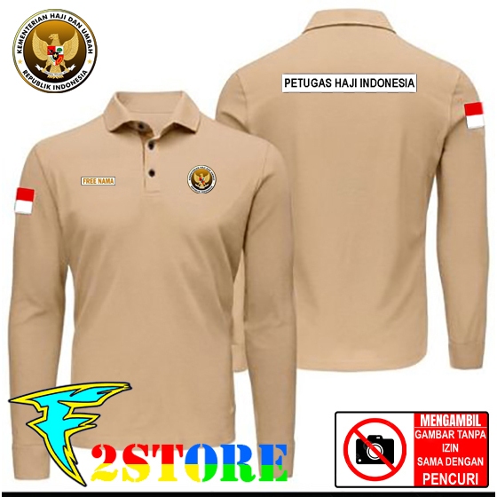 เสื้อยืดคอปกโปโลเสื้อยืด MINISTRY OF HAJJ และ UMRAH REPUBLIC OF INDONESIA - INDONESIAN HAJJ OFFICER 