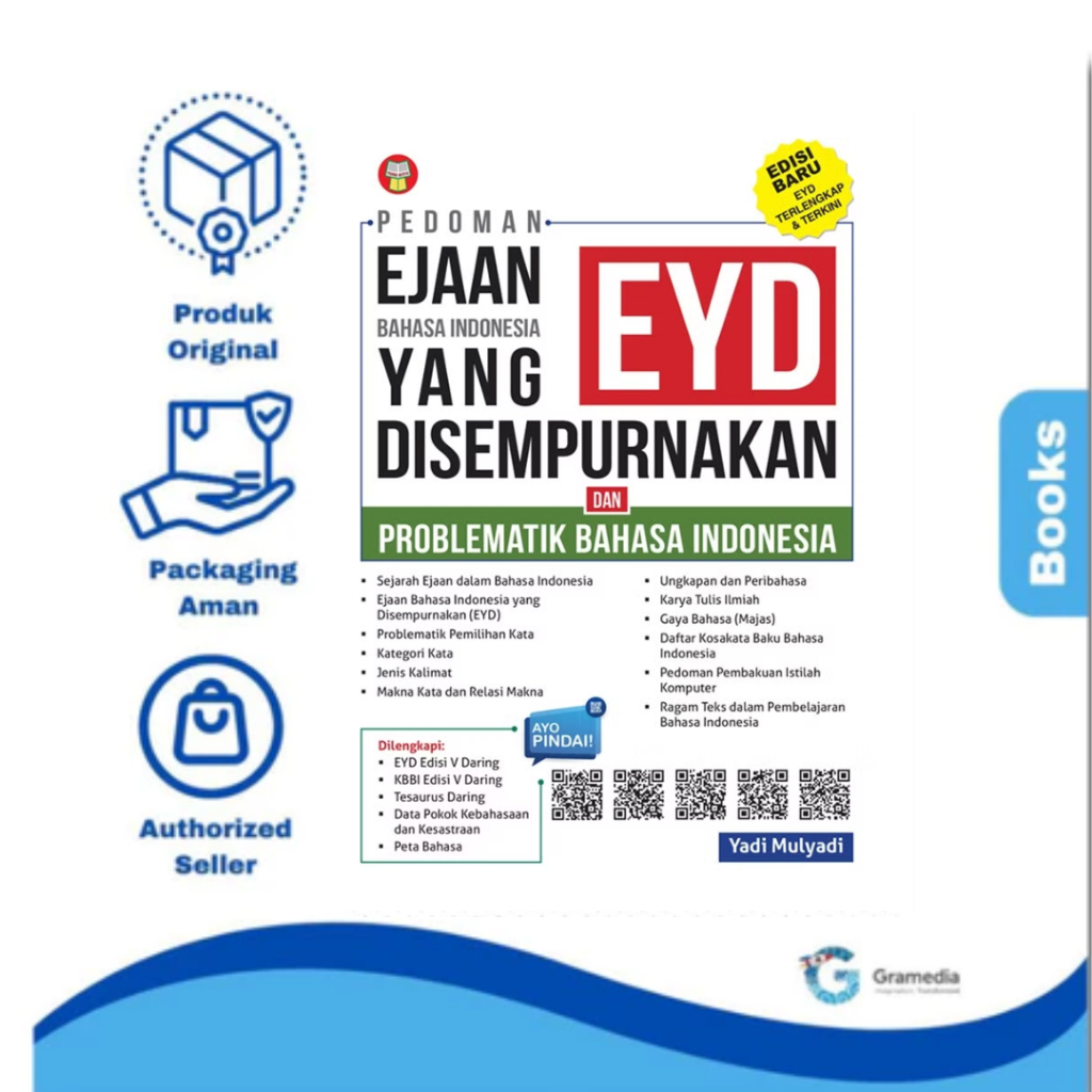 Gramedia Palembang - คู่มือสะกดอินโดนีเซียที่สมบูรณ์แบบ: EYD