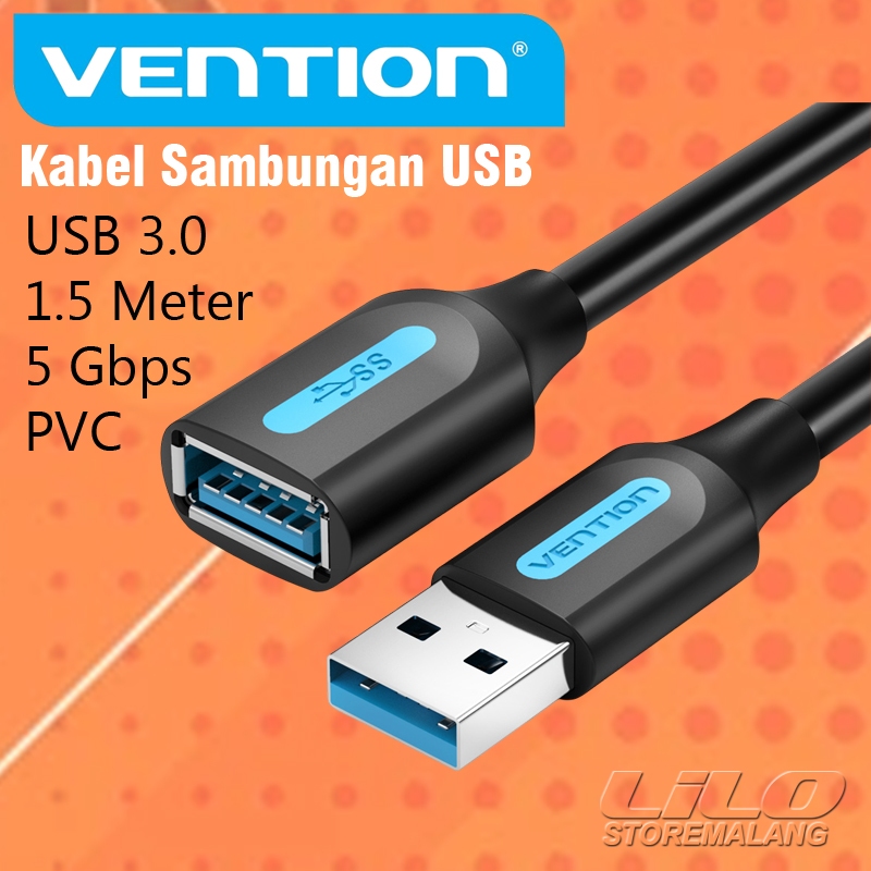 Vention L425 5Gbs 1.5 เมตร USB 3.0 สายต่อ USB ชายกับหญิง