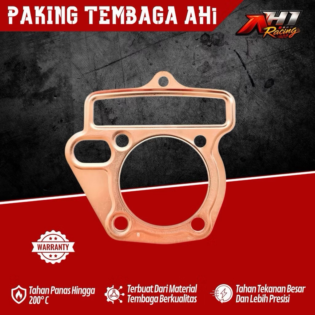 บรรจุปะเก็นหัวทองแดงบล็อก Grand Supra X Astrea Win Supra Fit Prima Lagenda 52 - 58 Mm Ah1 Racing