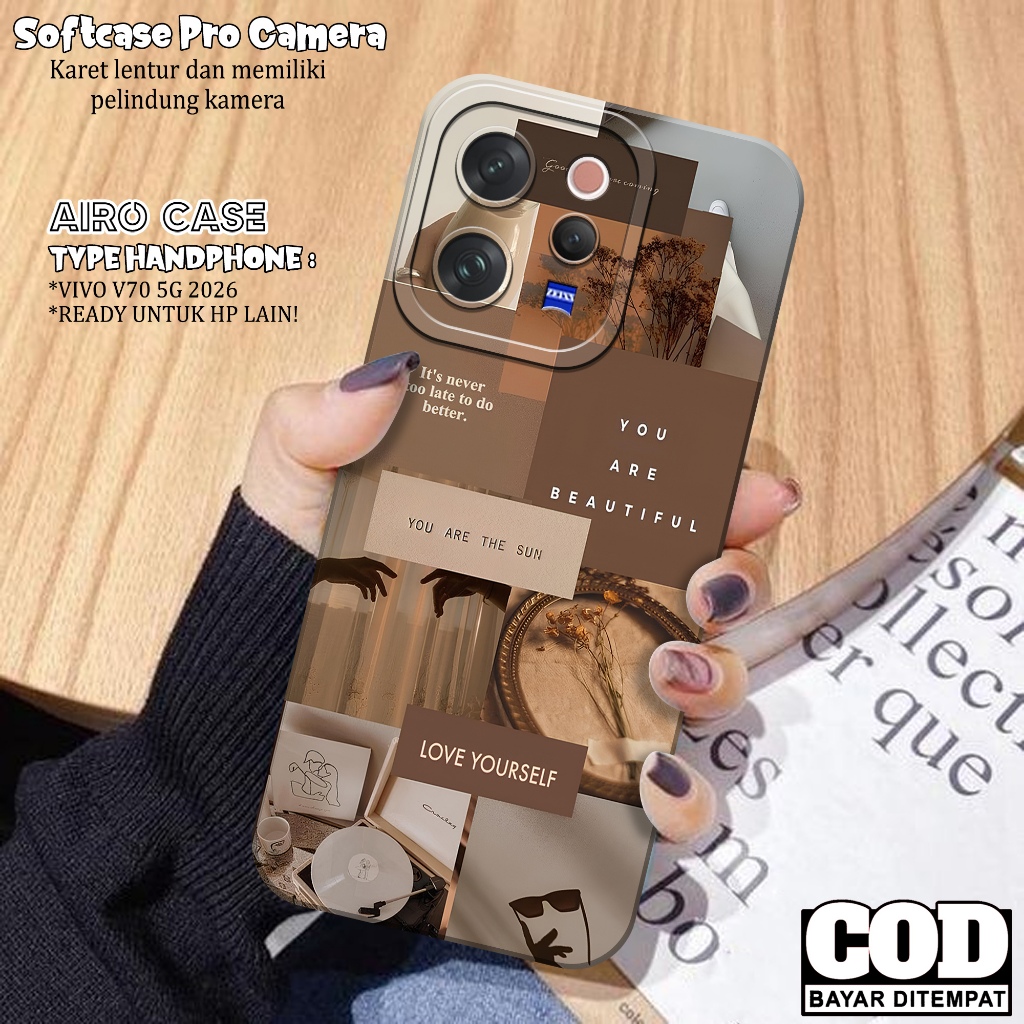 ล่าสุด VIVO V70 5G 2026 Softcase - แฟชั่น Aesthetic Case - เคสโทรศัพท์ VIVO V70 5G - เคส VIVO V70 5G