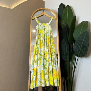 Azalia Dress Tanpa lengan Rayon Busui Bumil Gaun Wanita Motif Midi