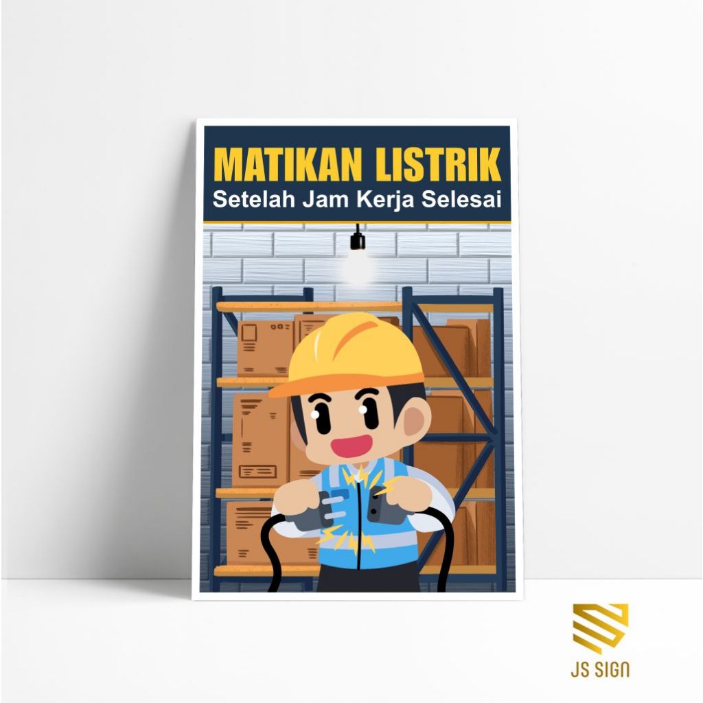 โปสเตอร์ความปลอดภัย K3 - ELECTRICITY POWER STEPS AFTER COMPLETE WORKS