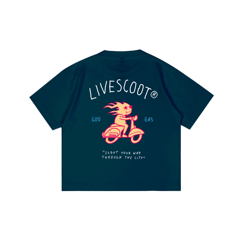 Livescoot Kids Short Sleeve Boxy I Kids T-Shirt - Speed