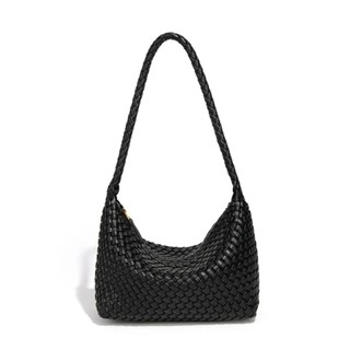 Tas Bahu Anyaman Wanita Woven Hobo Bag - Tas Kulit Sintetis Lentur Premium B2567