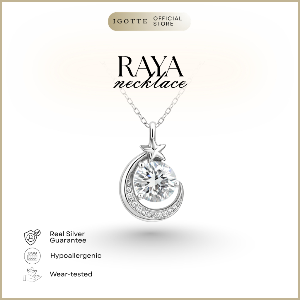 สร้อยคอ RAYA - เงินสเตอร์ลิง 925 ชุบทอง - ชุบทอง 18k - สร้อยคอซ้อนพระจันทร์เสี้ยว - อุปกรณ์เสริม EID