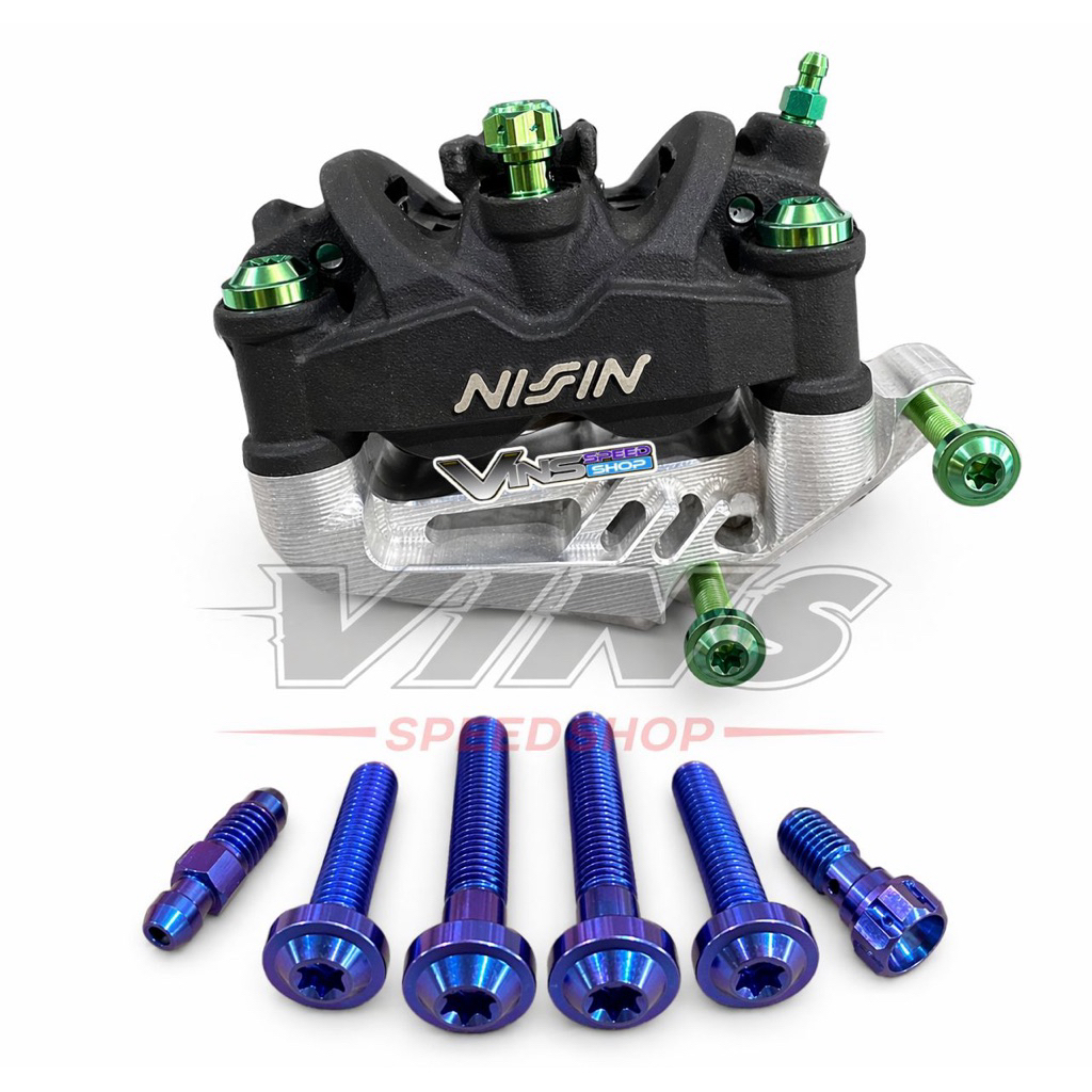 TITANIUN BOLT สําหรับ NISSIN TWIN AFRICA CALIPER TITANIUM BOLT สําหรับNISSIN TWIN AFRICA CALIPER TIT