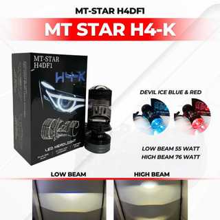 MTSTAR H4 DF1- Lampu Depan H4 DF1 MTSTAR 76 Watt High Beam Selenoid Laser Plus Demon Eye |1169