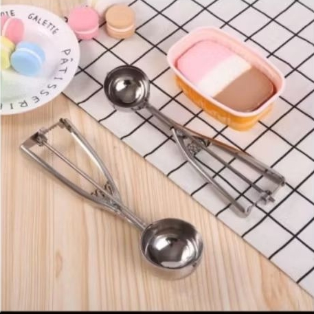 ICE CREAM CUP / ICE CREAM SPOON / LARGE ROUND STAINLESS STEEL ICE CREAM SCOOP
