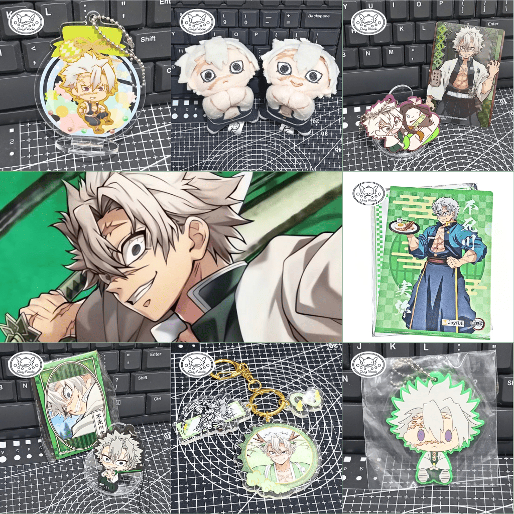 [UP] การ์ดสินค้าอย่างเป็นทางการ Demon Slayer KNY, ขาตั้งอะคริลิค, พวงกุญแจตุ๊กตาและยาง Sanemi Shinaz