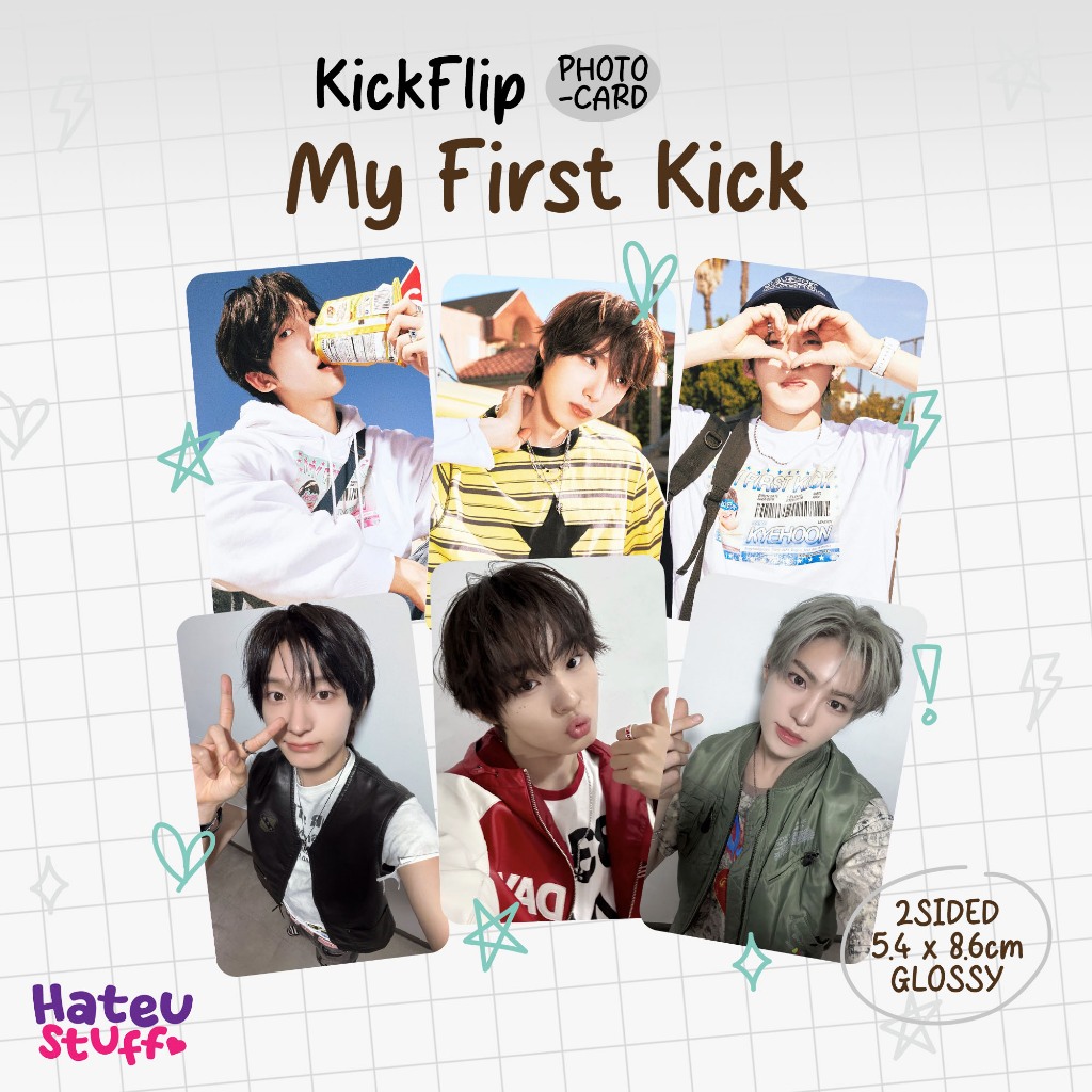 KickFlip Unofficial Photocard My First Kick + Eye-Poppin